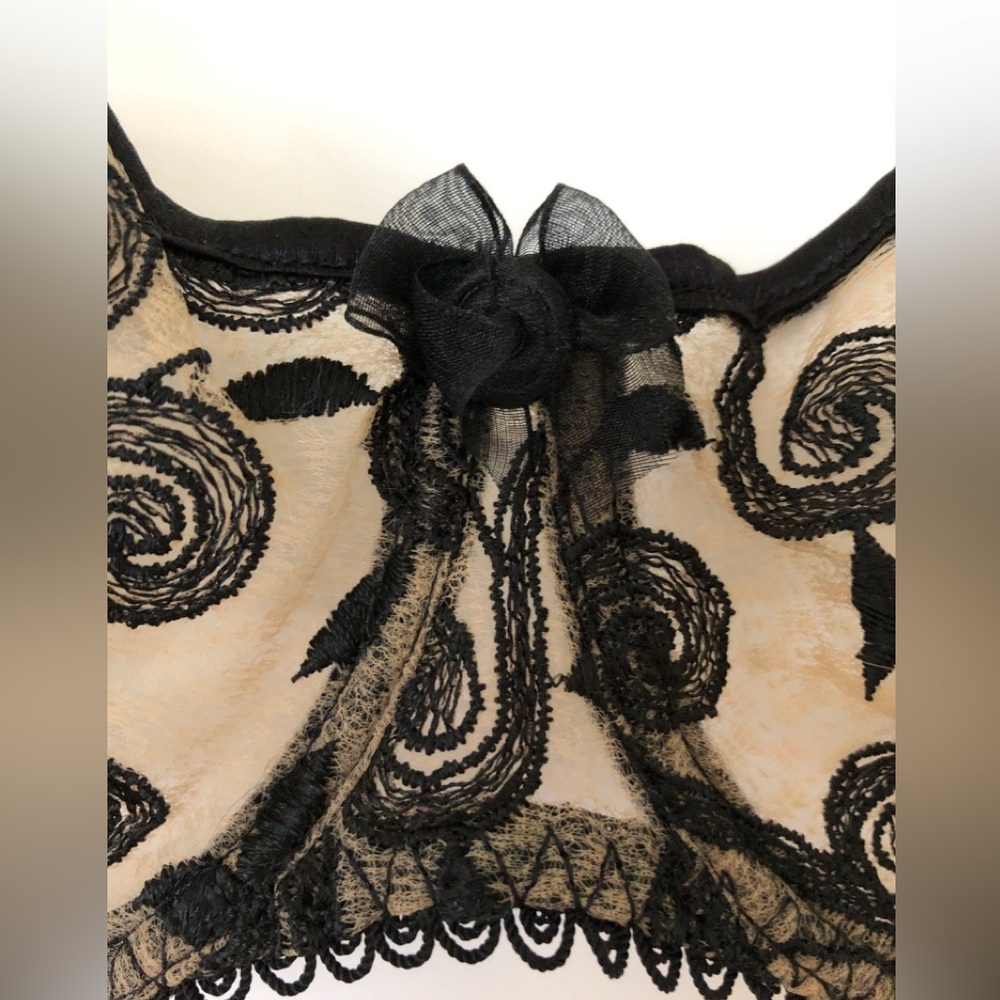 Vintage Lejaby Underwire Bra Embroidered Black Size 36C - Picture 5 of 7